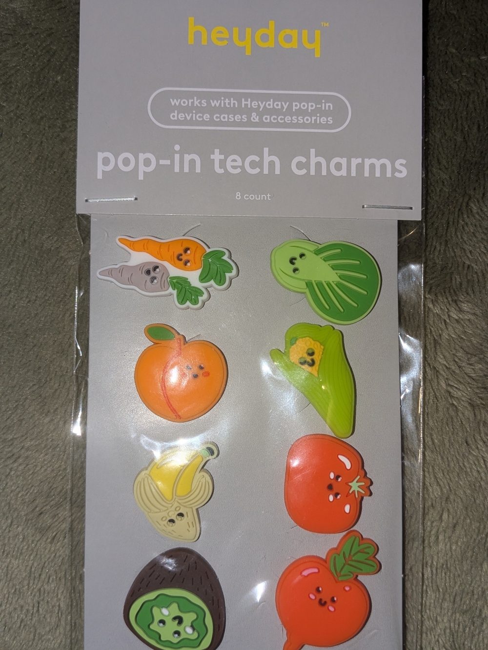 Target Heyday Pop-In Tech Charms - Fruit & Veggie Assorted Colors